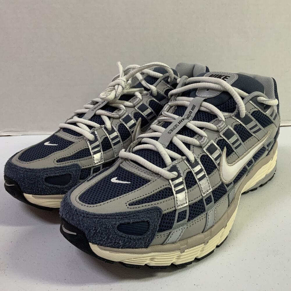 Nike P-6000 Thunder Blue Pale Ivory IU7549 400 Size 7.5 Mesh Runner Grey Retro